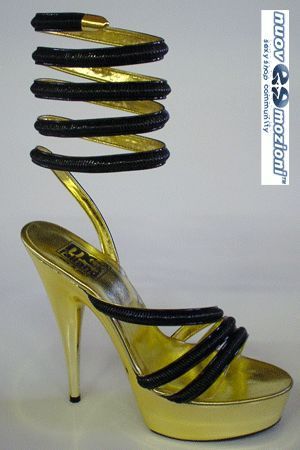 Calzature Sandalo Vernice Oro